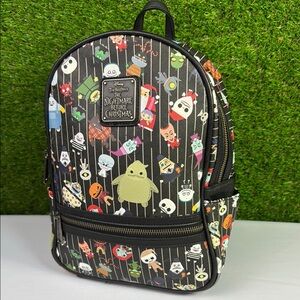 Disney Parks Loungefly Nightmare Before Christmas Chibi Mini Backpack